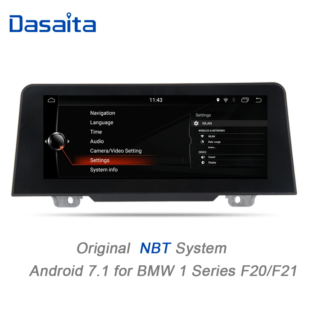Cheap Original Style 8.8" Car Radio GPS Android 7.1 for BMW F20 F21 2017 GPS Navigation Head Unit NBT System 1280*480 WIFI BT USB 5