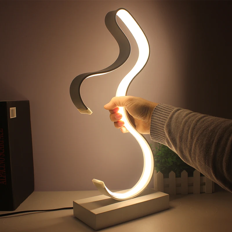 New creative design spiral modern Desk lamp home decoration lighting next to the bedroom acrylic lamp table lamp