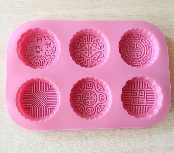 

Cake Mold Soap Mold 6-Round Happines Flexible Silicone Mould For Candy Chocolate
