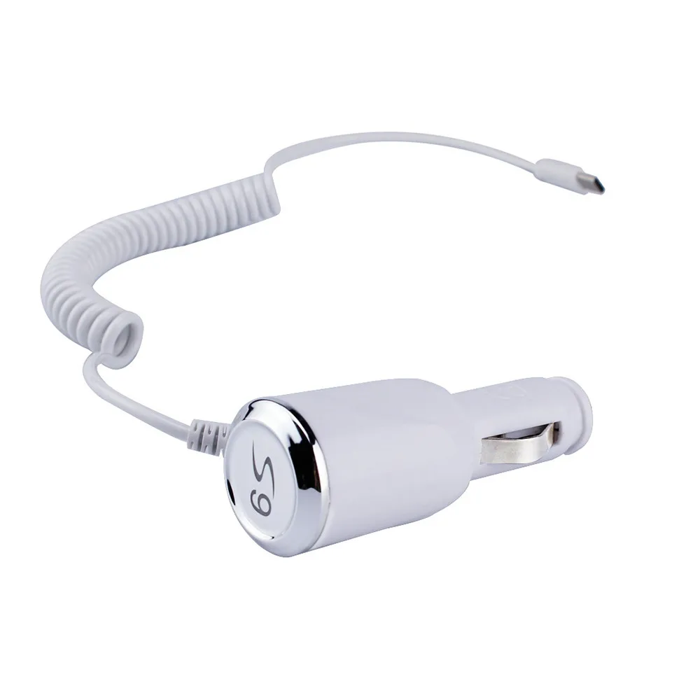 Автомобильное зарядное устройство USB Type C Адаптивное для Samsung S9 # D3 со светодиодным