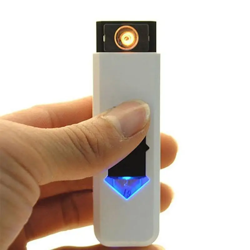 AMZDEAL перезаряжаемая USB Электронная сигарета табачная сигарета USB Зажигалка Беспламенное ветрозащитное без газа/топлива USB гаджеты