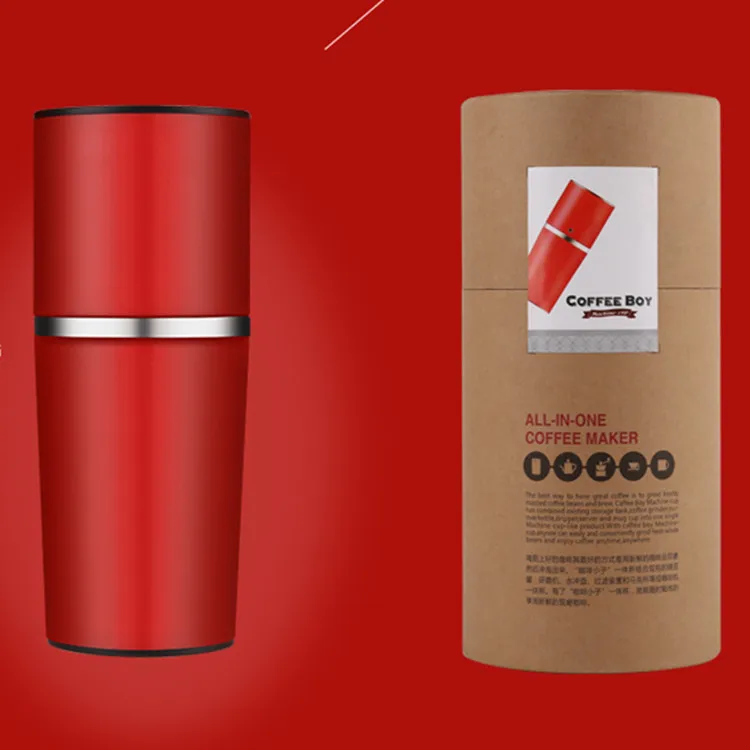 

All In One Portable Manual Coffee Maker with Coffee Bean Grinder Stainless Steel Coffee Machine Cafetiere Cafetera