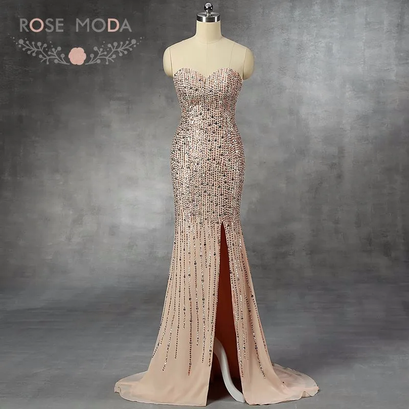 nude prom dress