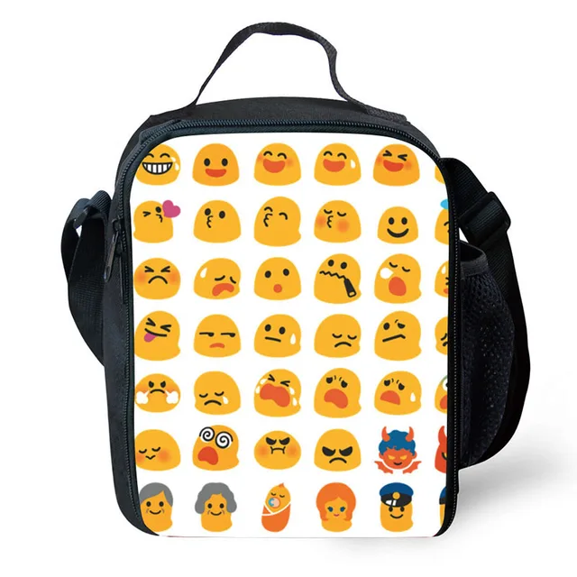 Kids Emoji Lunch Bag Waterproof Cool Funny lol Emojis Personalised Box