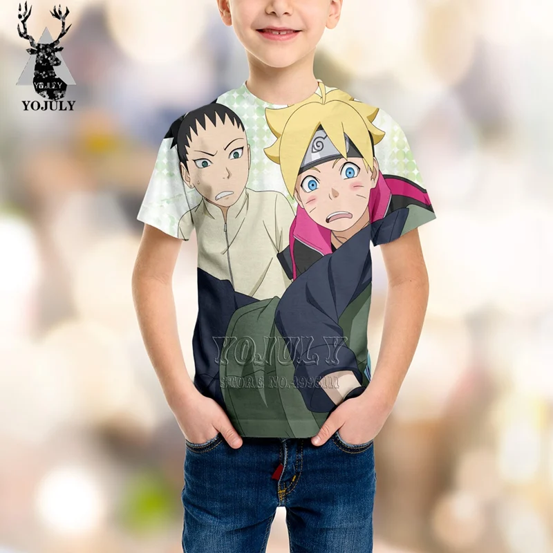 8 YOJULY/Детская Повседневная футболка с 3D принтом аниме Boruto NARUTO NEXT Generation Jiraiya, футболка с круглым вырезом, одежда для мальчиков и девочек, C21 - Цвет: 8