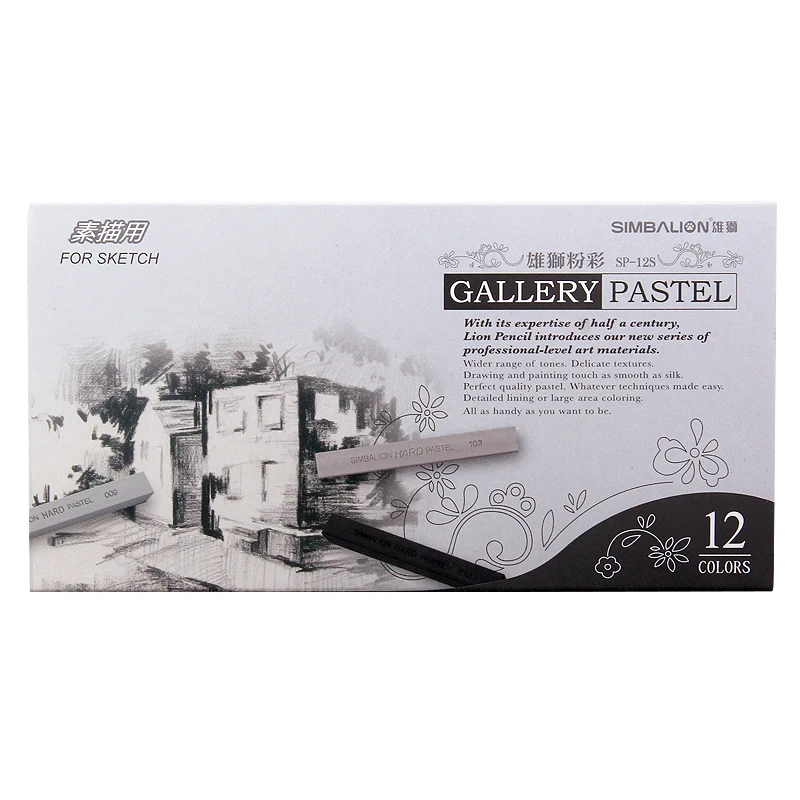 Preise 12 farben set weiche hand pastell stick Buntstifte Malerei stick Schwarz weiß Grau Zeichnung für Skizze Kunst Materialien