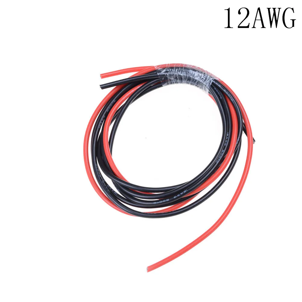 MINIFRTU 1 метр красный + Черный силиконовый провод 12AWG 14AWG 16AWG 22AWG 24AWG термостойкий