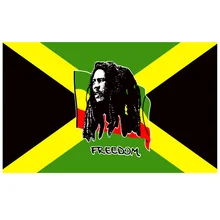 Бесплатная доставка флаг xvggdg jamaica bob marley freedom Горячая