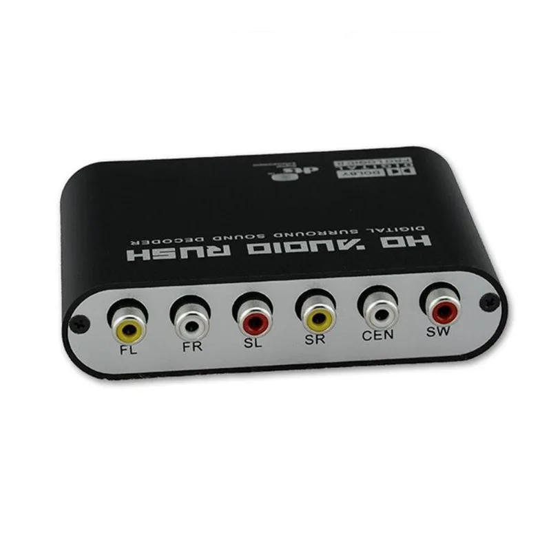 

Digital Audio 3.5mm to 5.1 Channel DTS AC3 Audio Decoder DAC Digital Fiber Coaxial To Analog RCA Adapter Converter