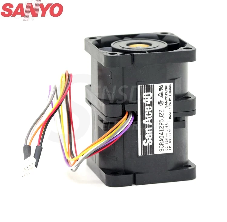 Оригинальный Sanyo 9cra0412p5j22 DC 12 В 1.4a 4056 4 см 40 мм 1u случае сервер инвертор осевой вентиляторы охлаждения Cooler