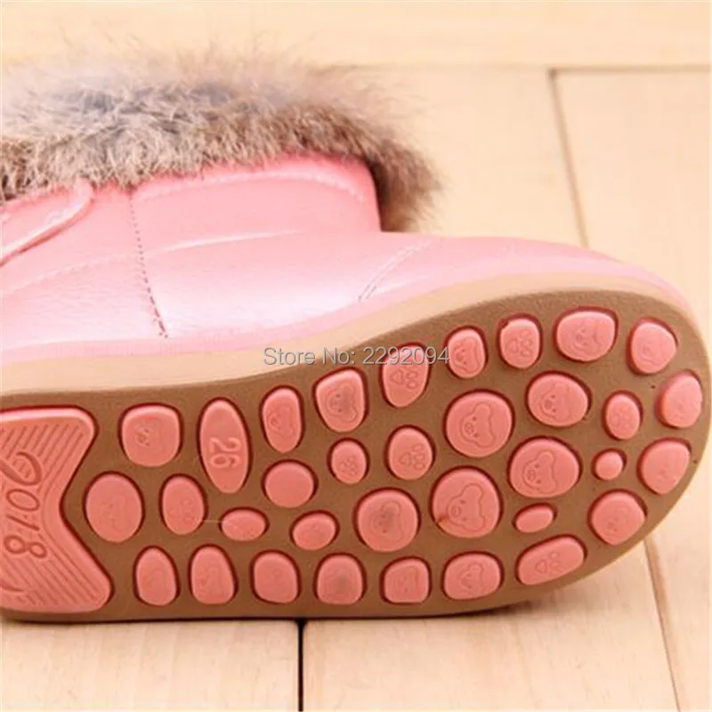Детские ботинки детские резиновые сапоги зимние Детские утепленные плюшевые зимние сапоги детские теплые кожаные короткие детские белые ботинки