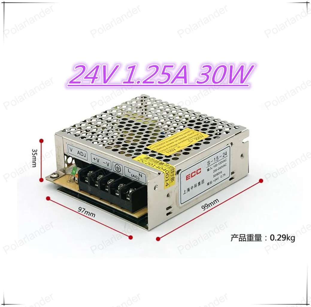 

High quality Dual Output Switching power supply for LED Strip light 30W 24V 1.25A free shipping