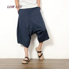 Летние мужские короткие шаровары Удобные Свободные китайские повседневные брюки мужские широкие брюки плюс размер M-4XL, AL421