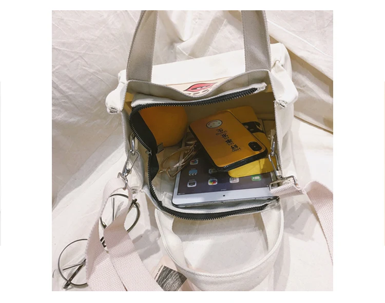 2018 Messenger Bags for Women Preppy Style Girls Ladies Canvas Shopping Travel Casual Totes Girls Zipper Shoulder Crossbody Bags_41