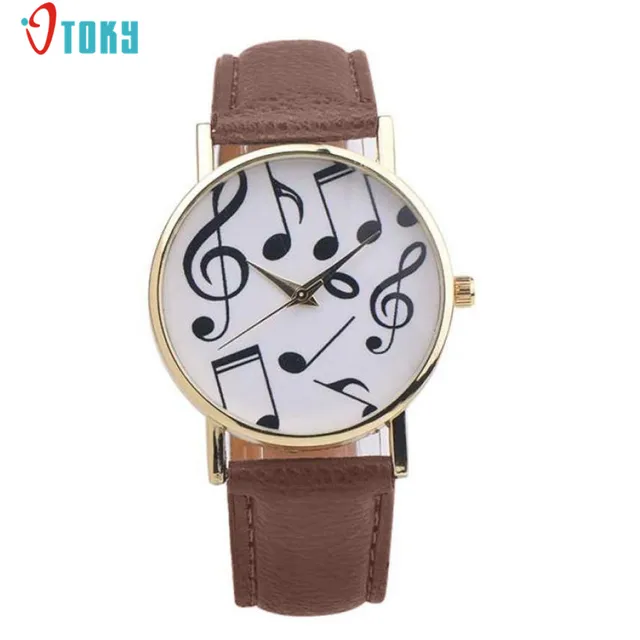 Casual Musical Notes Women Men Watches PU Leather Band Analog Quartz Dial Wrist Casual Musical Notes Women Men Watches PU Leather Band Analog Quartz Dial Wrist