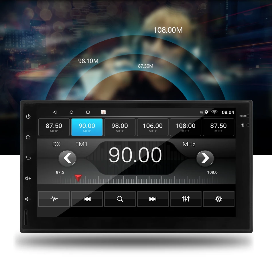 Clearance Jansite 7" 2 din Car Radio MP5 Android 8.1 player HD 1080P Digital Touch screen mirror + Bluetooth Car Stereo with microphone 9