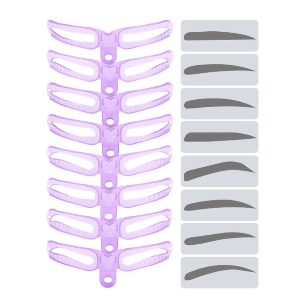 Портативный 8 Тип трафареты для создания формы бровей глаз бровей образец руководства Набор Макияж DIY инструмент Портативный Женский макияж аксессуары