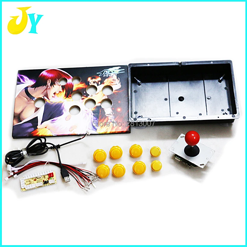 

One player Arcade game console DIY Zero Delay USB encode copy SANWA joystick push button with case plastic box