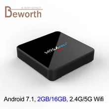 Amlogic S905W TV Box Android 7.1 2GB 16GB Quad Core 4K Media Player 2.4G/5.8G Wifi Bluetooth Smart Mini PC M96X Pro Plus TVbox