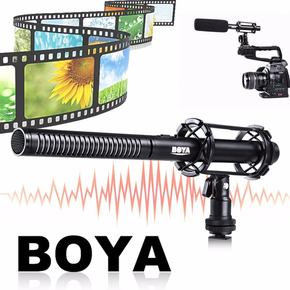 

BOYA BY-PVM1000 Professional DSLR Condenser Video Interview Reporting Microphone For Canon For Nikon For Sony Cameras