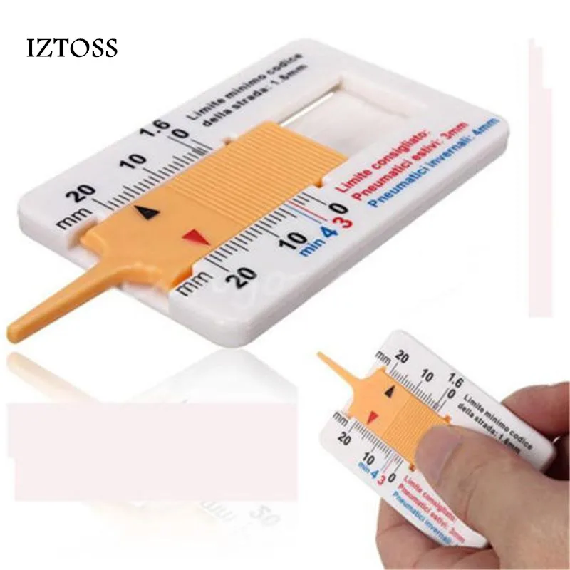 

IZTOSS Useful 1pcs Tyre Tread Depth Gauge Car Motorcycle Trailer Van Wheel Measure Tool