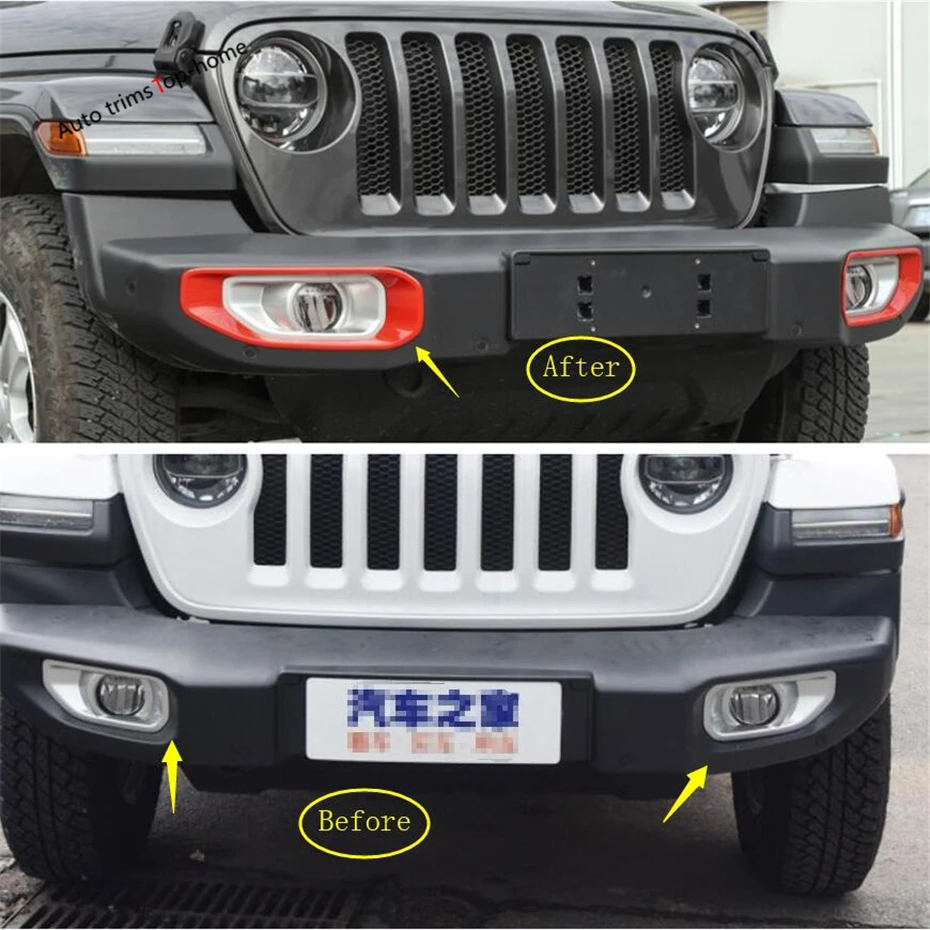 Yimaautotrims Exterior Front Fog Lights Lamp Cover Kit Yimaautotrims Exterior Front Fog Lights Lamp Cover Kit