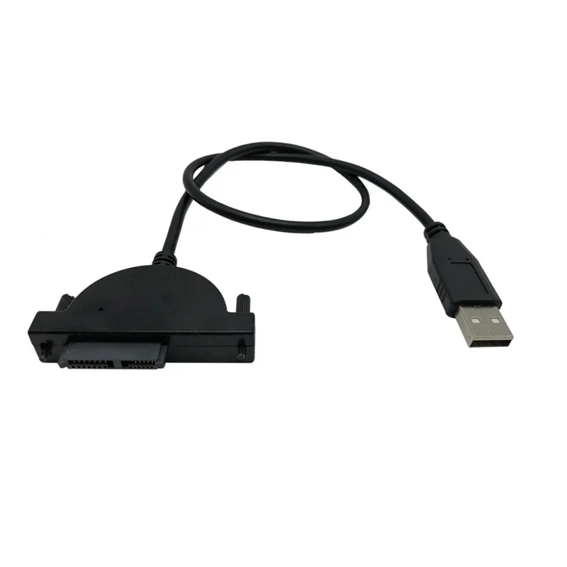 USB 2.0 para Mini Sata II 7 + 6 13Pin Adaptador Conversor Cabo para Laptop CD/DVD ROM Slimline unidade