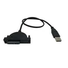 USB 2.0 para Mini Sata II 7 + 6 13Pin Adaptador Conversor Cabo para Laptop CD/DVD ROM Slimline unidade