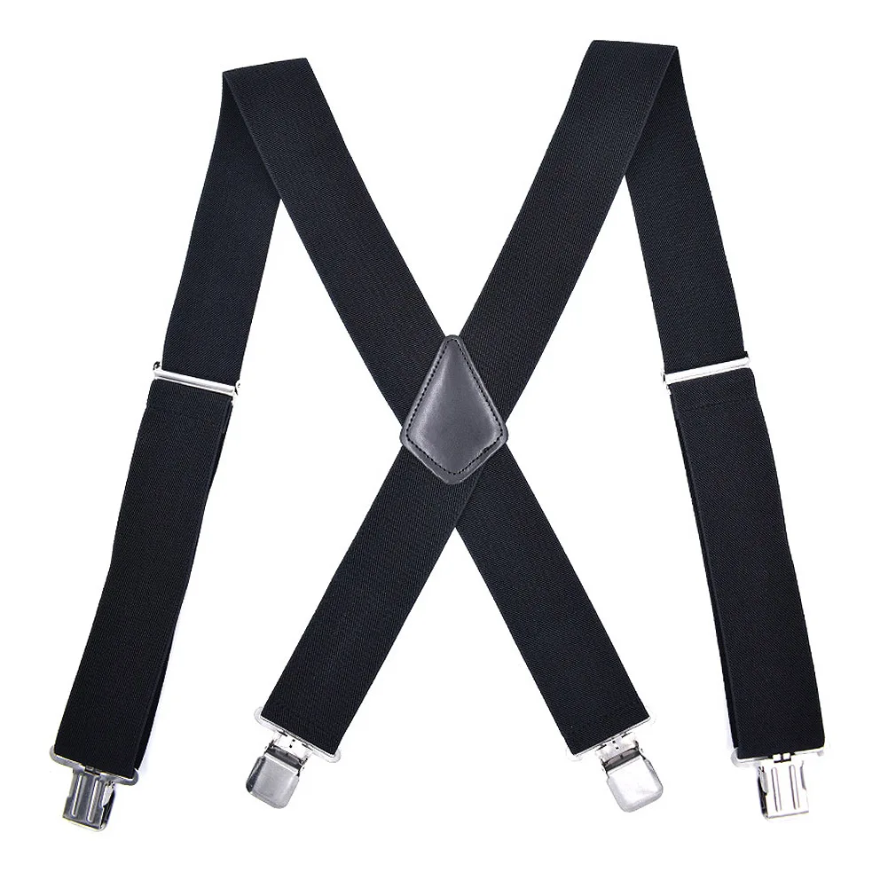 50 мм широкие эластичные регулируемые мужские подтяжки для брюк X форма с сильными металлическими зажимами Ceinture Homme Cinturones Hombre
