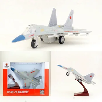 

Free Shipping/Diecast Toy Airplane Model/Sukhoi Su-34 Fighter/Pull Back/Sound & Light/Educational Collection/Gift For Children
