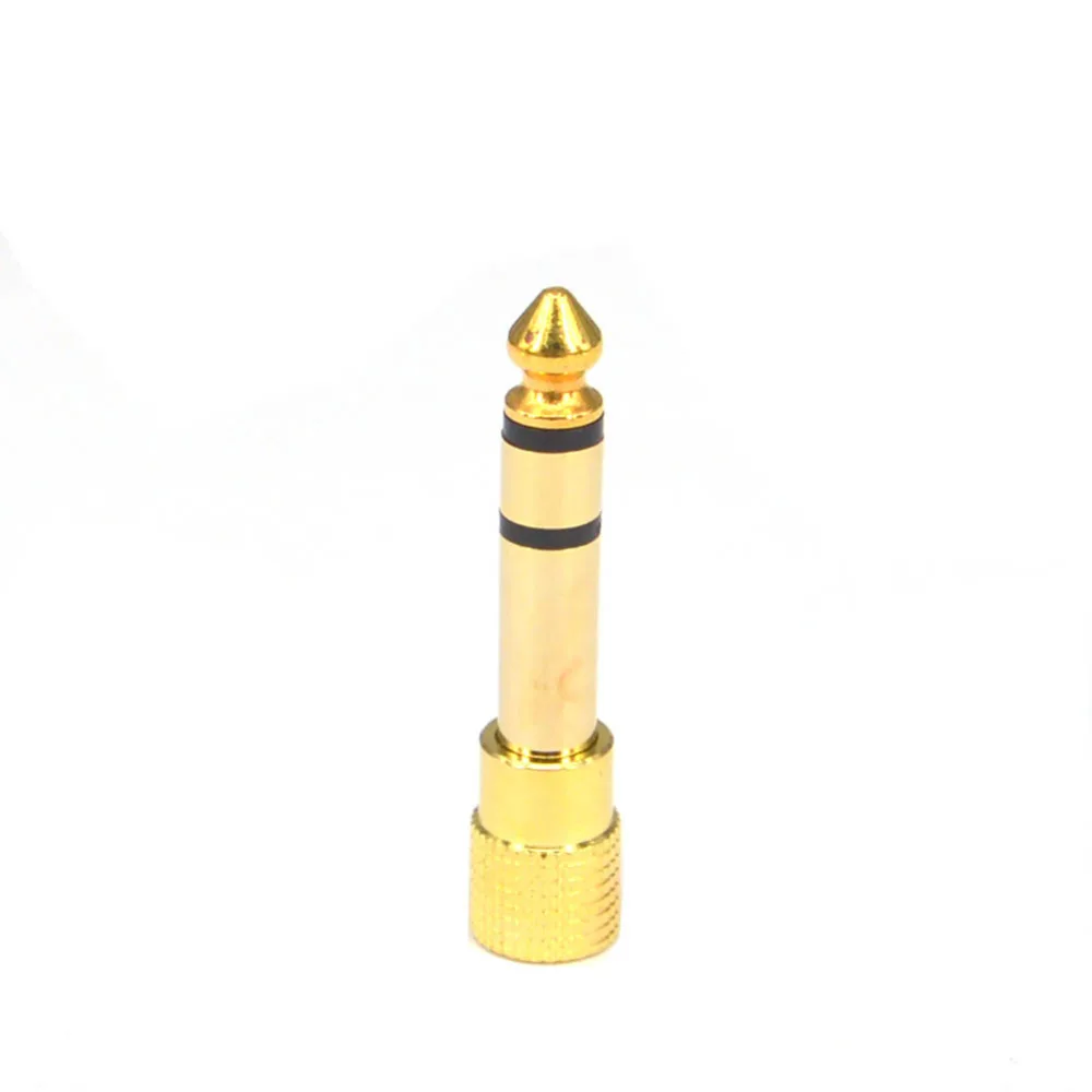100 Pieces 6 35mm Male to 3 5mm Female Gold Plated Headphone Stereo Audio Jack Adapter Earphone Plug