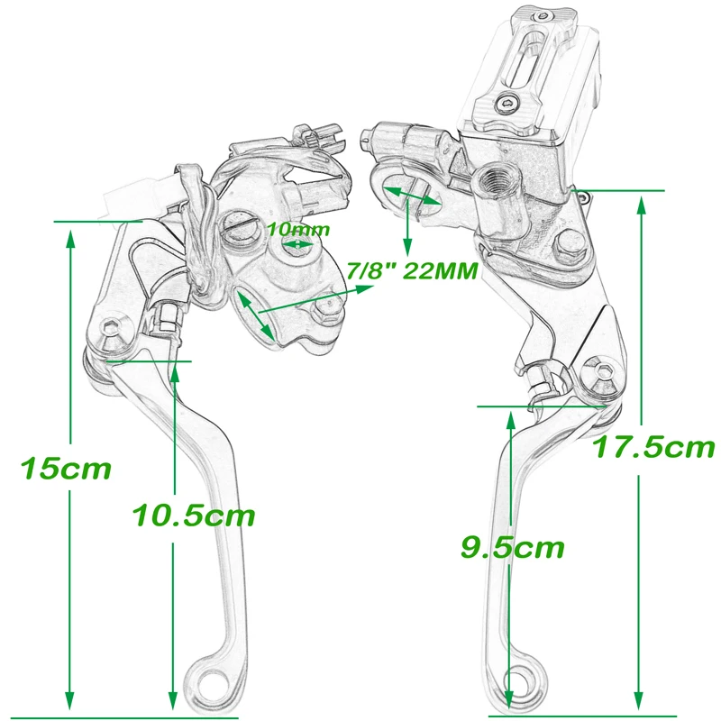 Набор рычагов гидроцилиндра для Honda CRF 150R 250R 450R 250X 450X 230F 250L 7/8 M 250 дюйма 22 мм|master cylinder