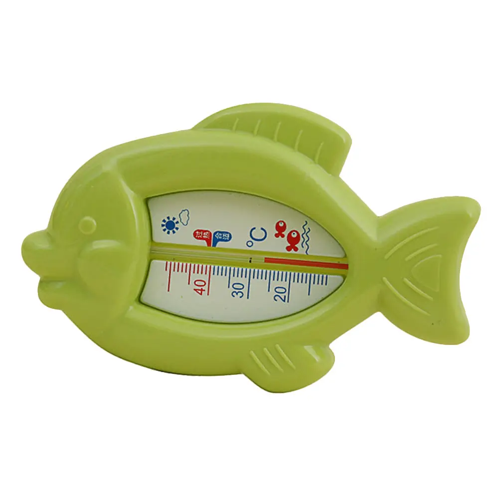 Мультфильм рыбы Форма влажной сухой воды термометр для купания ребенка - Цвет: Зеленый