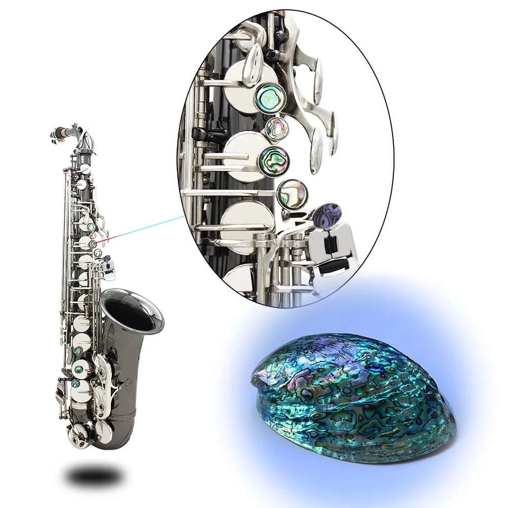 Professional Bend Eb E-flat Alto Saxophone Sax High Quality Brass Black Nickel Plating Abalone Shell Keys Carve Pattern