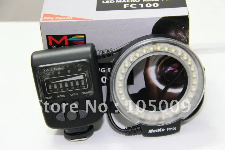 Meike FC100 светодиодный Кольцевая вспышка для Canon 650D 7D 5DII 60D 50D Камера DSLR | Электроника