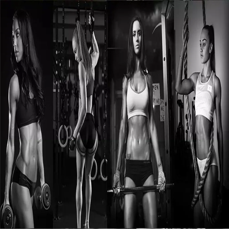 Gym sexy beauty wall background wall professional making murals wholesale wallpaper custom poster photo wall Gym sexy beauty wall background wall professional making murals wholesale wallpaper custom poster photo wall