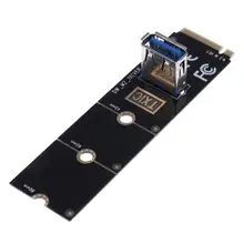 

New ML1 NEW2022 M.2 to USB3.0 Converter Adapter Graphic card Extender Card M.2 NGFF to PCI-E X16 Slot Transfer Card Mining m2
