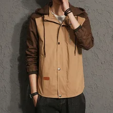 Red Man Coat Long Men Parkas Mens Leather Trench Military Slim Waterproof Jacket Sleeve Turtleneck Knit Full Length 805