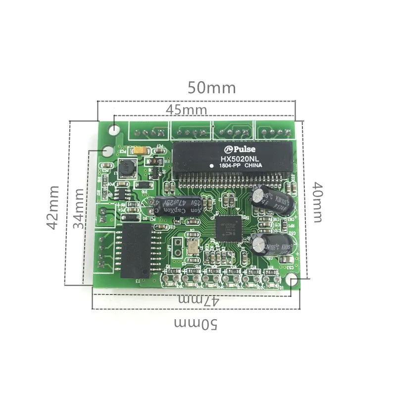 Неуправляемый 5 портов 10/100 м промышленный Ethernet коммутатор модуль PCBA плата OEM Авто