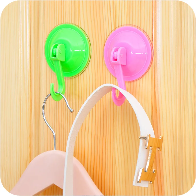 New 4Pcs/Lot Removable Bathroom Kitchen Wall Strong Suction Cup Hook Vacuum Sucker Random Colors | Обустройство дома