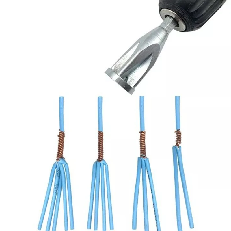 

New Universal Cable Connector Stainless Steel Twist Wire Stripper High Hardness Electrical Power Drill Tool for BV Hard Wire