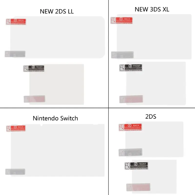 

Plastic Clear Protective Film Screen Lens Cover Protector For Nintendo Switch 2DS NEW 2DS LL NEW 3DS XL