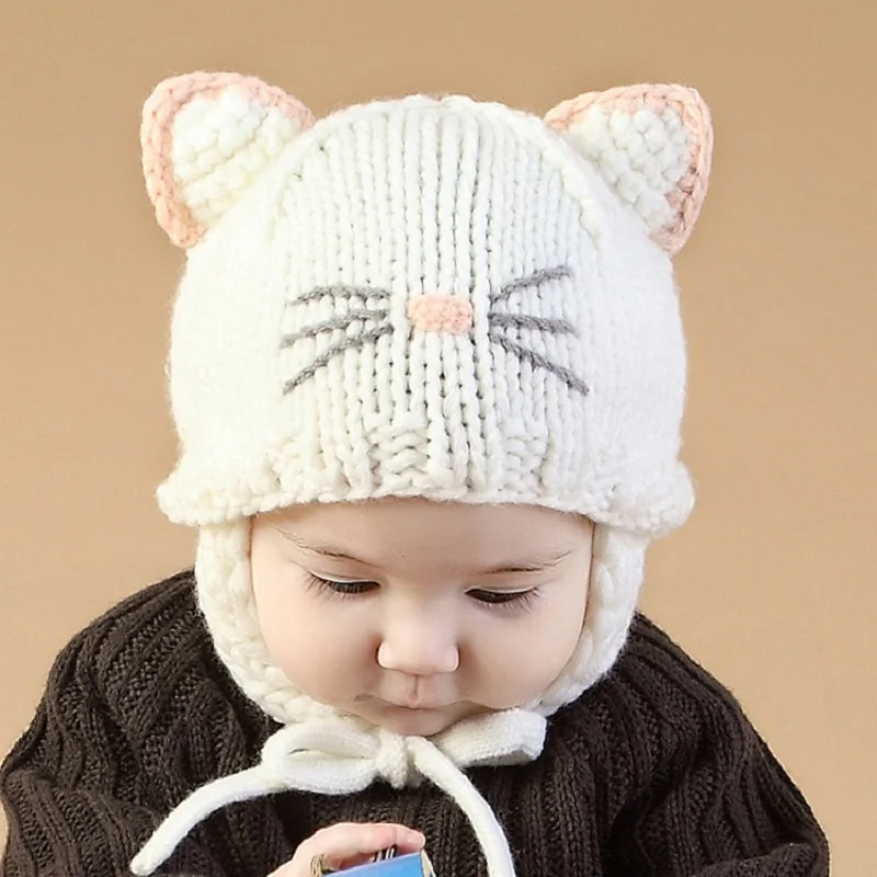 0 18M Baby Winter Hat Baby Boy Girl Hat Wool Kids Hats Children Accessories Baby Photography