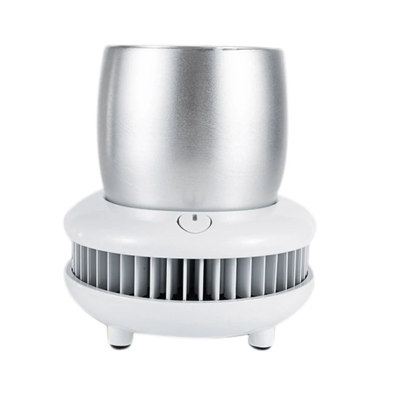 Refrigeration Cup Electric Cooler Cup Cooling Cup Drink Quick Cooling Cup White Aluminum Us Plug