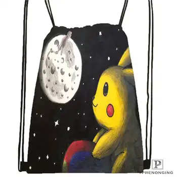 

Custom Pikachu-and-Friends-under-the-sea-1 Drawstring Backpack Bag Cute Daypack Kids Satchel (Black Back) 31x40cm#20180611-02-97