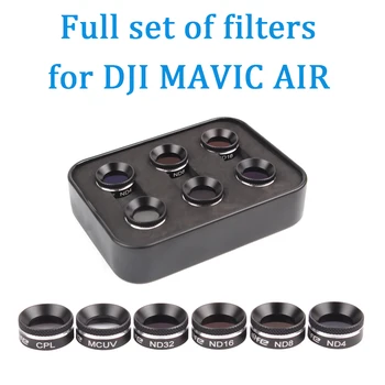 

NEW Full Set of Filters For MAVIC Air Lens Filter UV CPL ND4 ND8 ND16 ND32 Filter Kit For DJI MAVIC Air Drone Camera Accessories