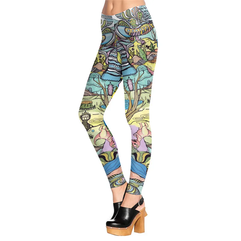 Estate Autunno Legging Carino Leggins Fiaba Mondo Pittura Legins Stampato  Donne Leggings Donna Pantaloni|women leggings|leggings cuteautumn leggings  - AliExpress