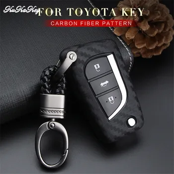 

3 Button Car Remote Key Fob Cover Case For Toyota Auris Corolla Avensis Verso Yaris Aygo Scion TC IM 2015 2016 Key Shell Bag