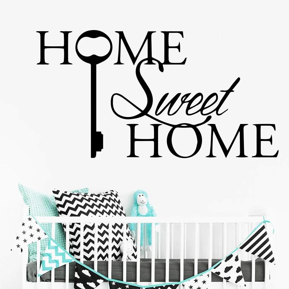 Artistic Home Sweet Home Keys Love Pvc Wall Decoration Accessories