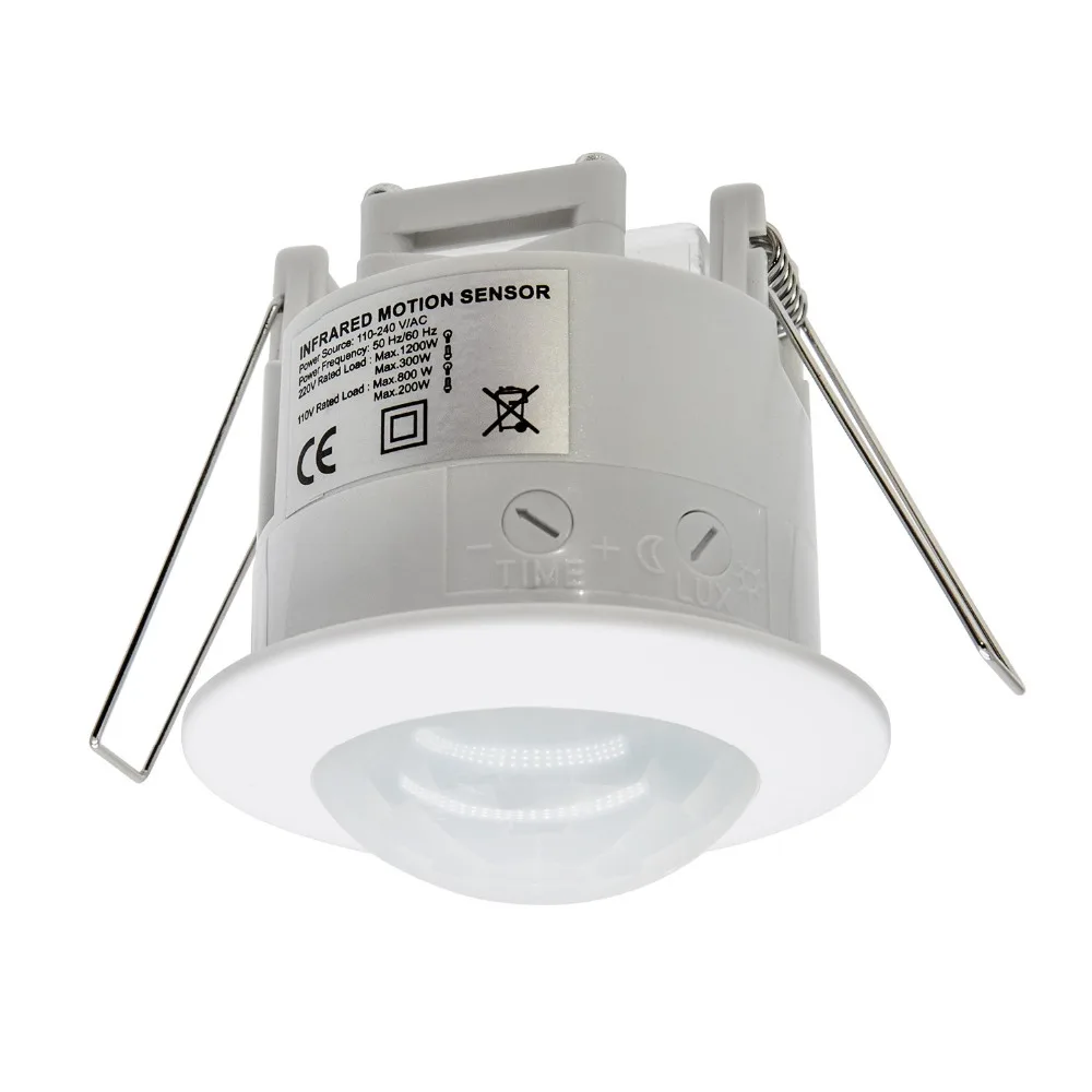 High quality 110V/AC 220V/AC 360 degree ceiling PIR motion sensor switch LED light lamp switch